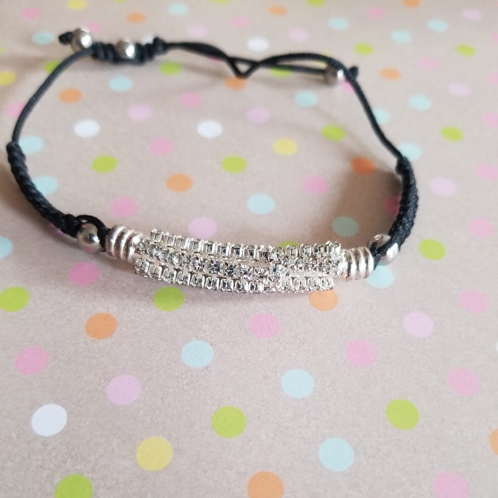 crystal adjustable bracelet